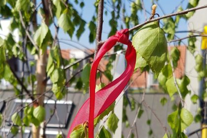 Maibaumsetzen auf der Tenne/Dachterrasse