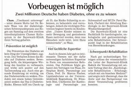 „Chamer Zeitung“ berichtet über das 2. Chamer interdisziplinären Kolloquium