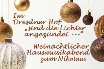 Einladung zum Weihnachtlichen Hausmusikabend