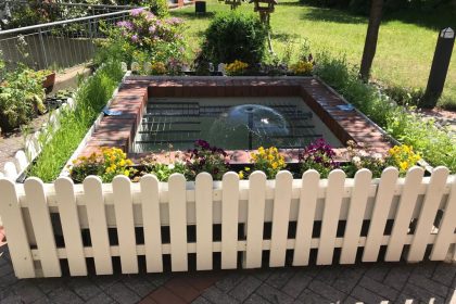 Unser Springbrunnen ist fertig