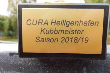 Erster CURA Kubb-Meister wurde geehrt!