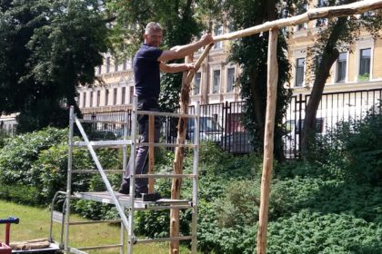 Eine Klangstraße schmückt bald den Garten des Angelika-Stiftes